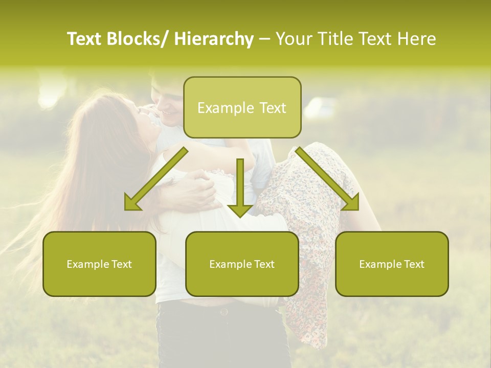 A Man Carrying A Woman On His Back In A Field PowerPoint Template