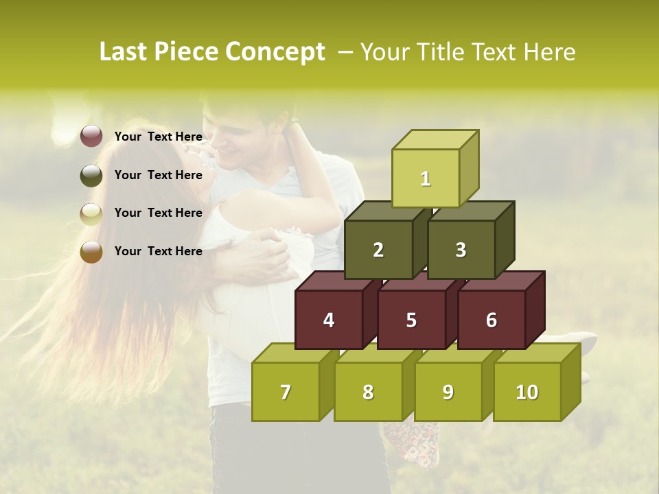 A Man Carrying A Woman On His Back In A Field PowerPoint Template