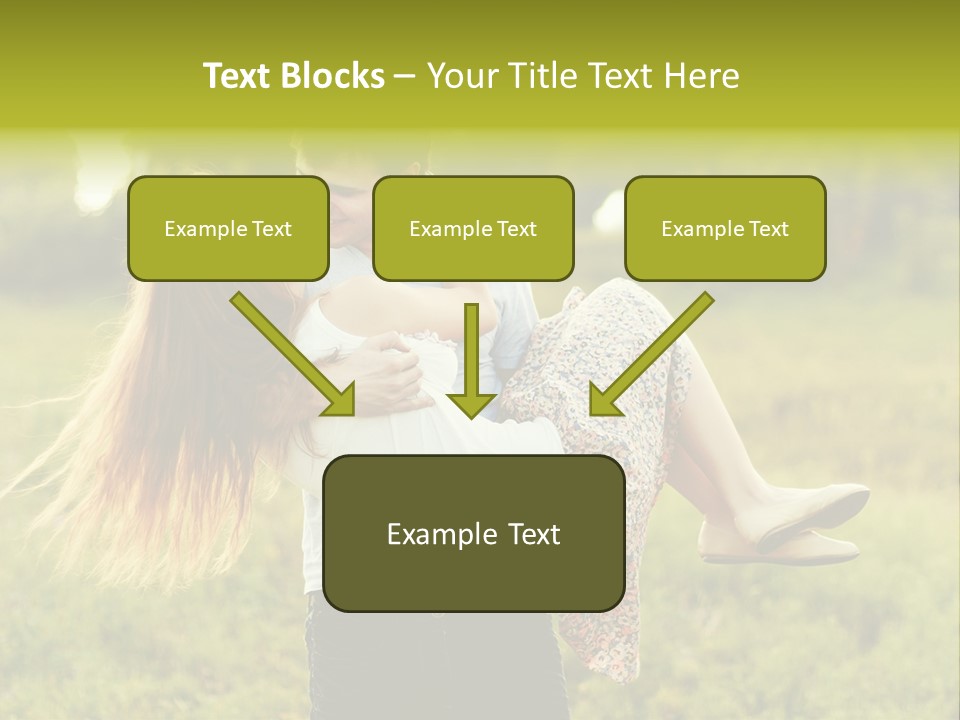 A Man Carrying A Woman On His Back In A Field PowerPoint Template