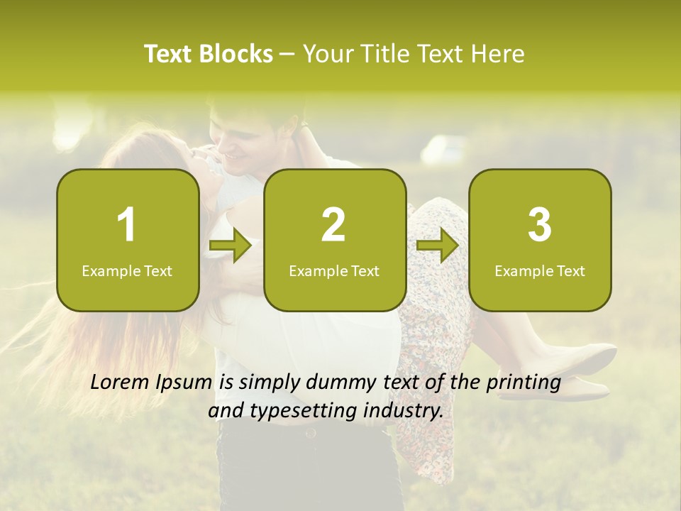 A Man Carrying A Woman On His Back In A Field PowerPoint Template