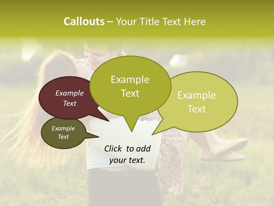 A Man Carrying A Woman On His Back In A Field PowerPoint Template