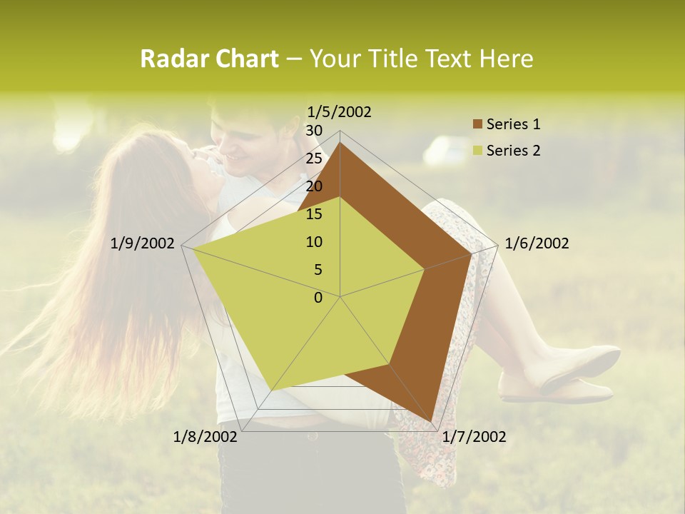 A Man Carrying A Woman On His Back In A Field PowerPoint Template