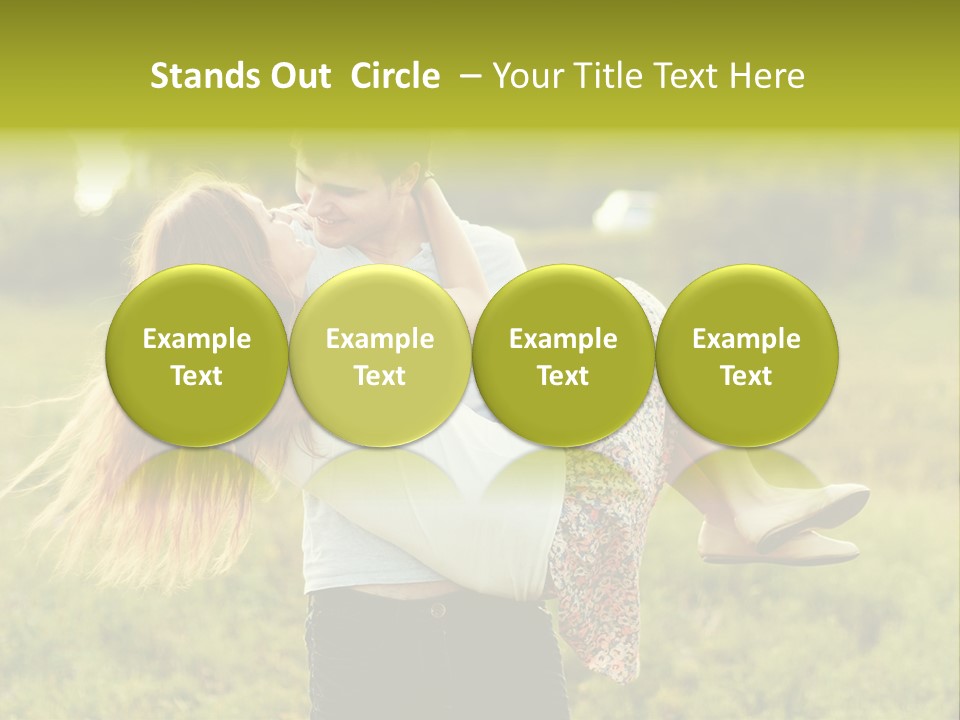 A Man Carrying A Woman On His Back In A Field PowerPoint Template