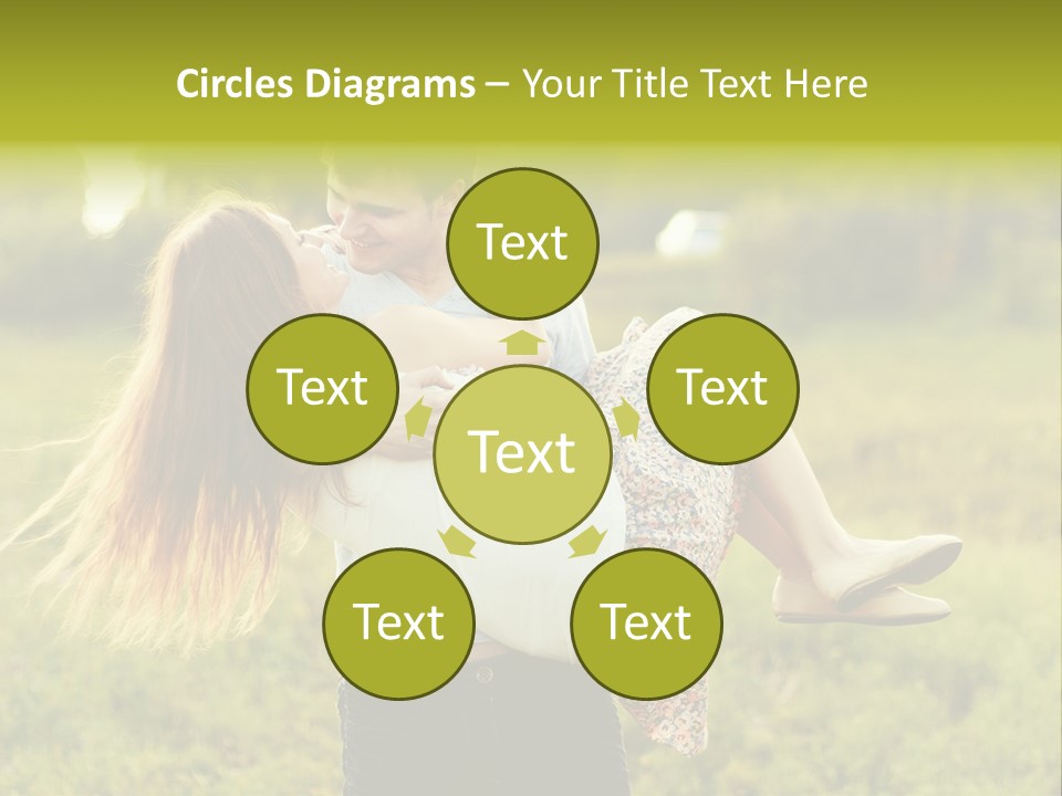 A Man Carrying A Woman On His Back In A Field PowerPoint Template