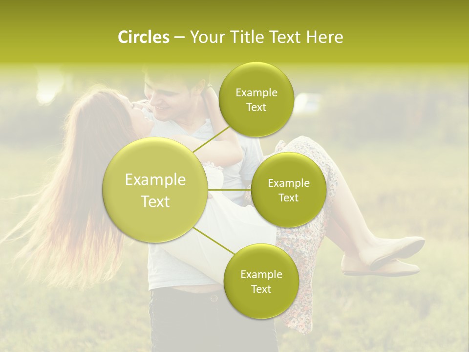 A Man Carrying A Woman On His Back In A Field PowerPoint Template