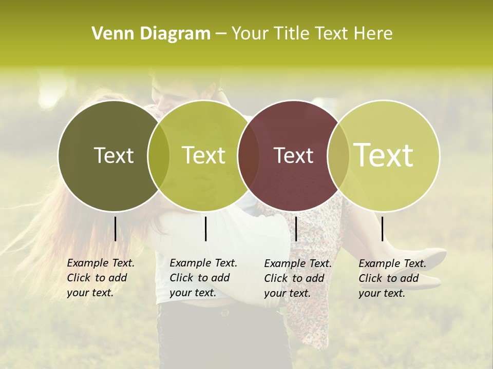 A Man Carrying A Woman On His Back In A Field PowerPoint Template