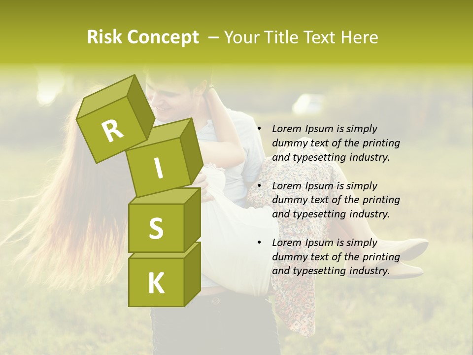 A Man Carrying A Woman On His Back In A Field PowerPoint Template