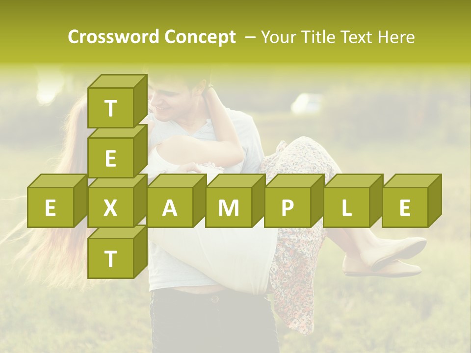 A Man Carrying A Woman On His Back In A Field PowerPoint Template