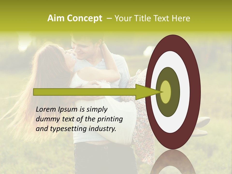 A Man Carrying A Woman On His Back In A Field PowerPoint Template