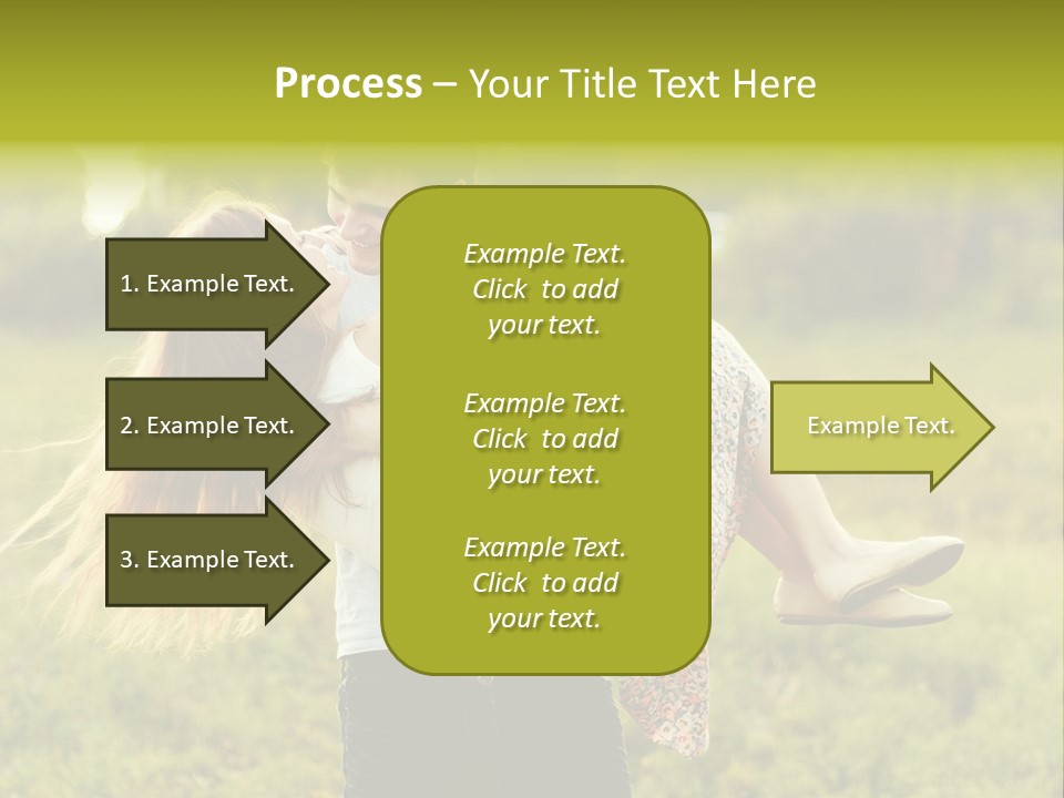 A Man Carrying A Woman On His Back In A Field PowerPoint Template