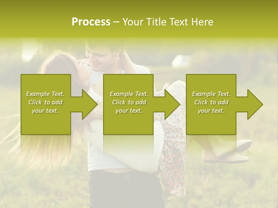 A Man Carrying A Woman On His Back In A Field PowerPoint Template