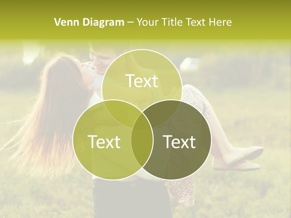 A Man Carrying A Woman On His Back In A Field PowerPoint Template