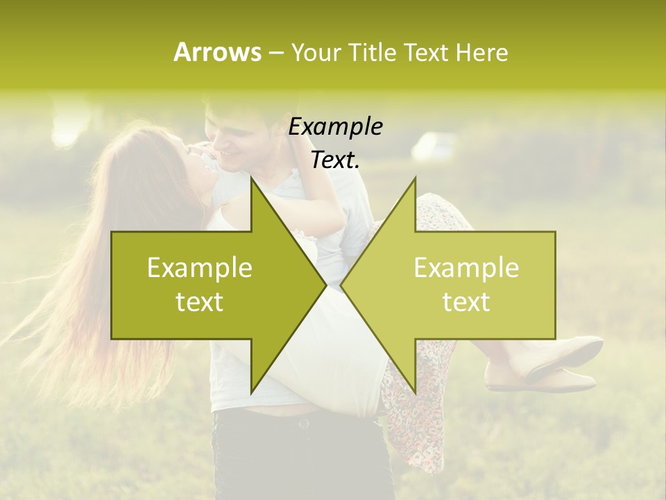 A Man Carrying A Woman On His Back In A Field PowerPoint Template