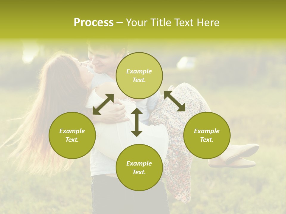 A Man Carrying A Woman On His Back In A Field PowerPoint Template