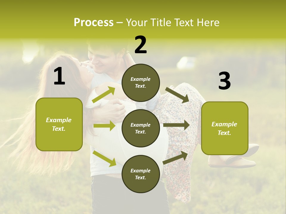 A Man Carrying A Woman On His Back In A Field PowerPoint Template