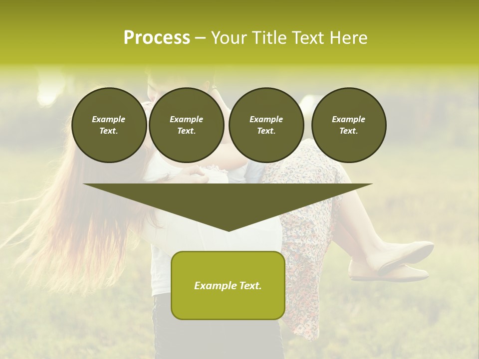 A Man Carrying A Woman On His Back In A Field PowerPoint Template