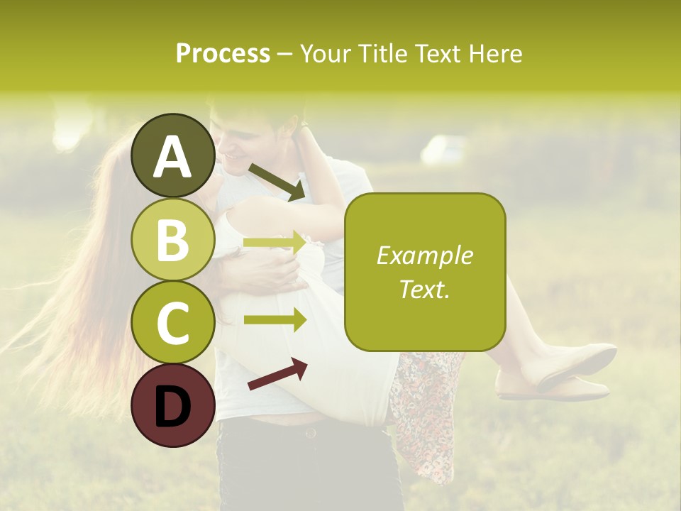 A Man Carrying A Woman On His Back In A Field PowerPoint Template