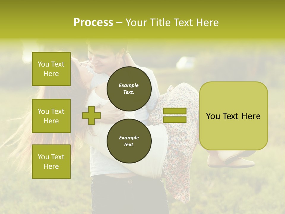 A Man Carrying A Woman On His Back In A Field PowerPoint Template