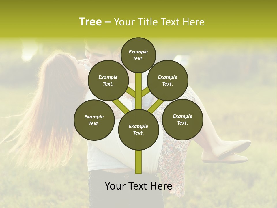 A Man Carrying A Woman On His Back In A Field PowerPoint Template