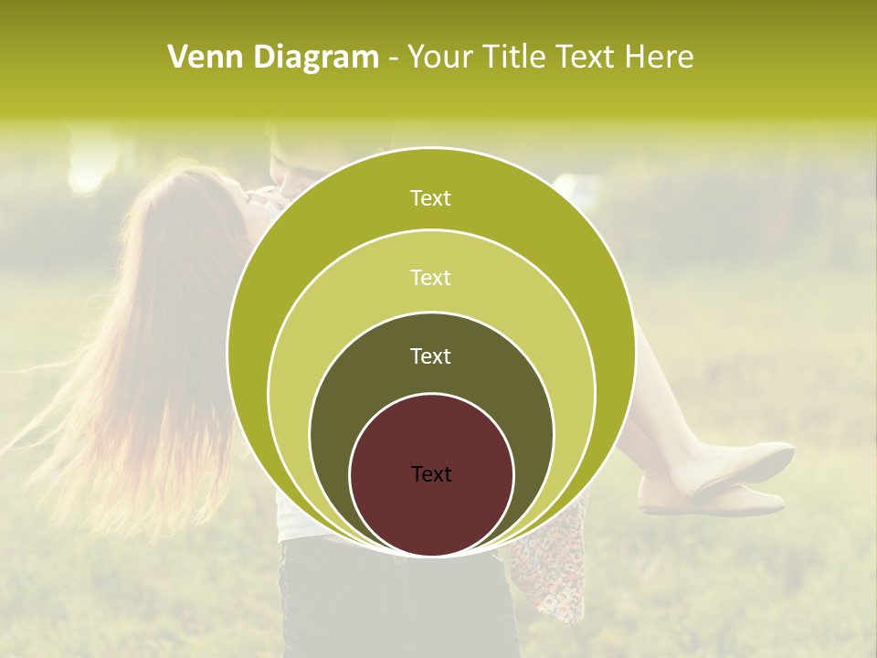 A Man Carrying A Woman On His Back In A Field PowerPoint Template