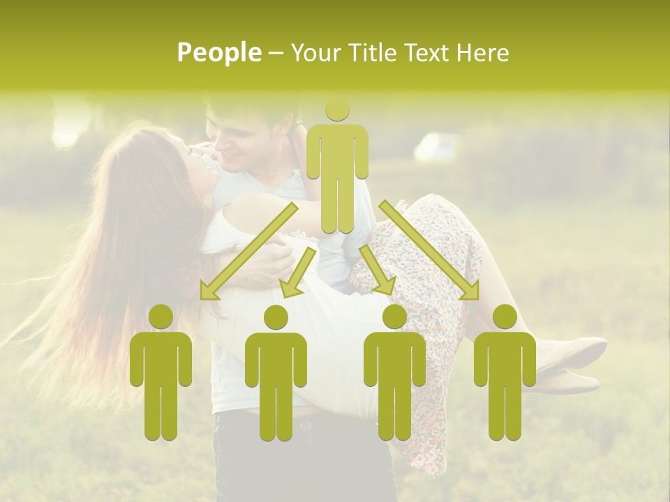 A Man Carrying A Woman On His Back In A Field PowerPoint Template