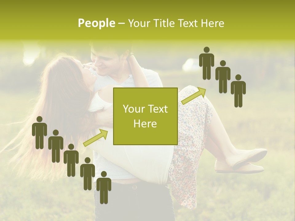 A Man Carrying A Woman On His Back In A Field PowerPoint Template
