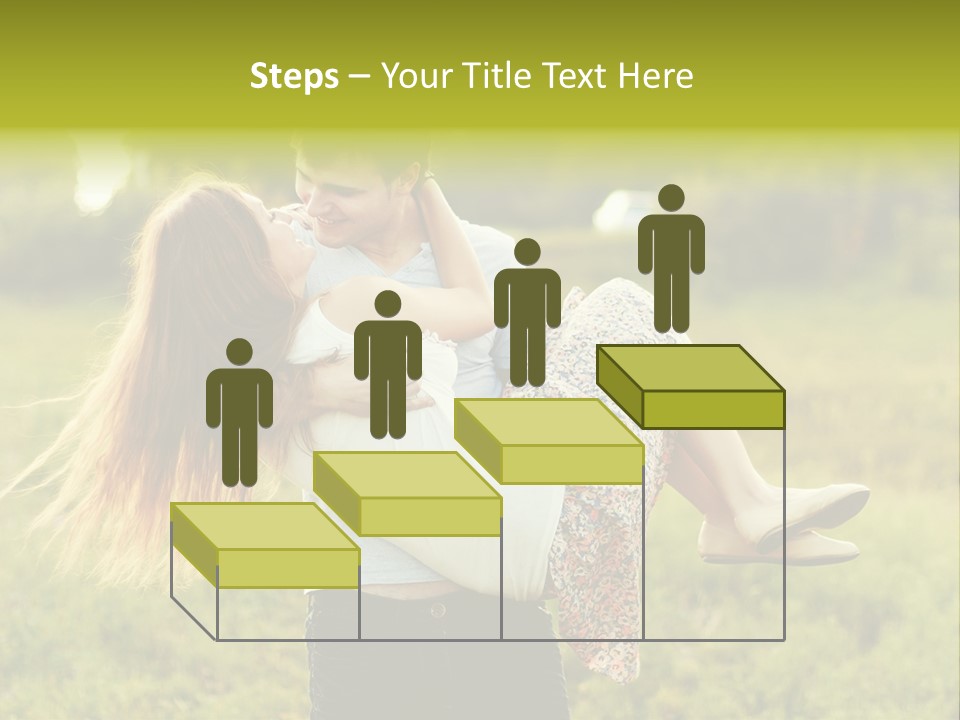 A Man Carrying A Woman On His Back In A Field PowerPoint Template
