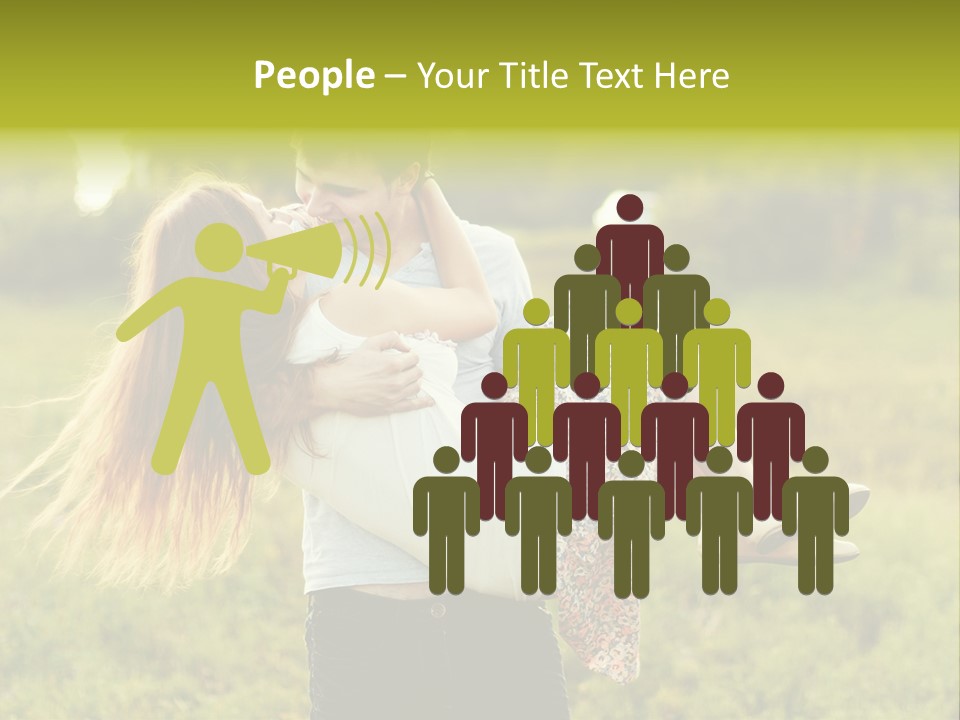 A Man Carrying A Woman On His Back In A Field PowerPoint Template