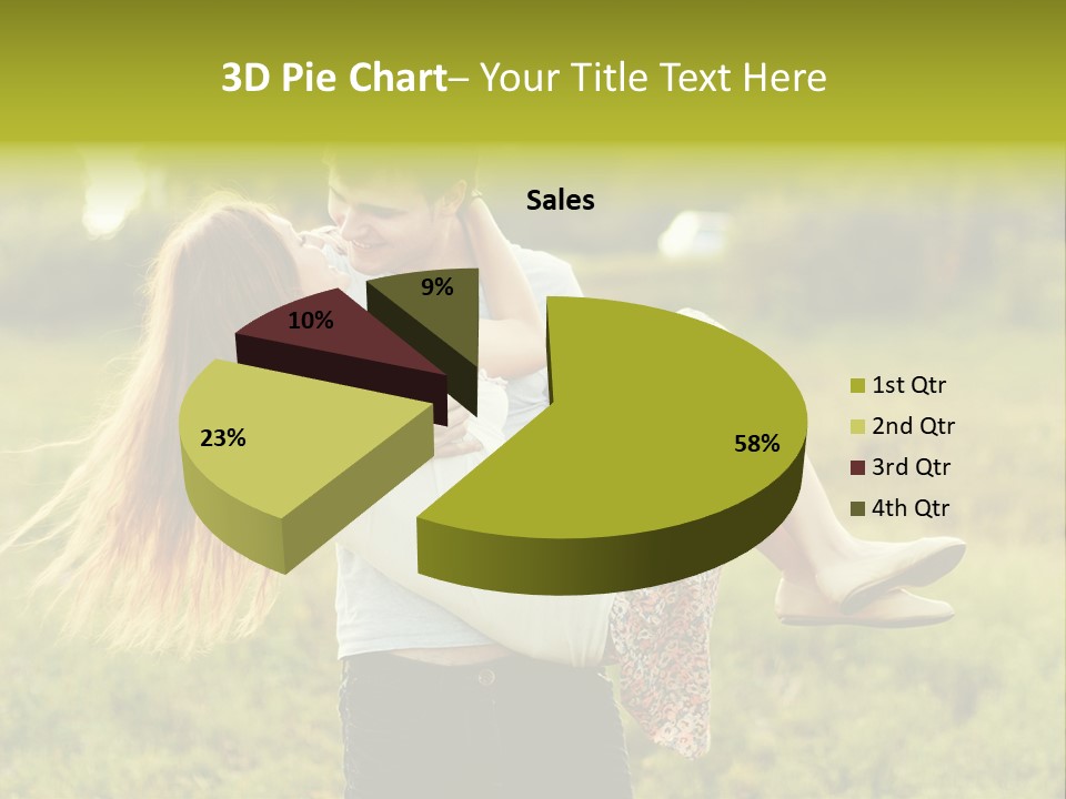 A Man Carrying A Woman On His Back In A Field PowerPoint Template