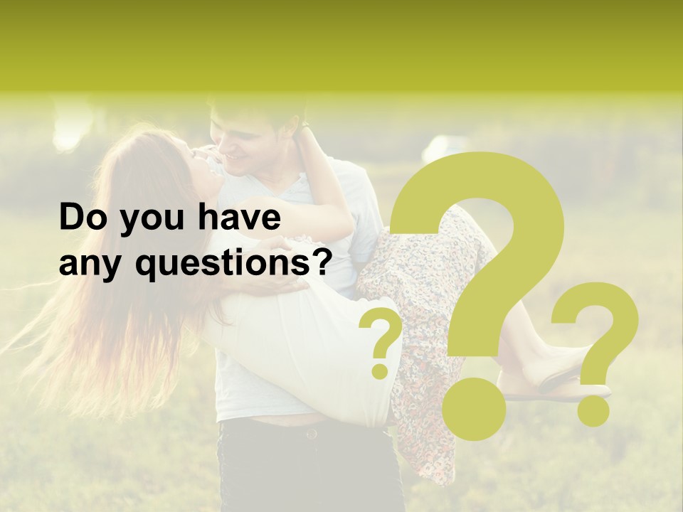 A Man Carrying A Woman On His Back In A Field PowerPoint Template