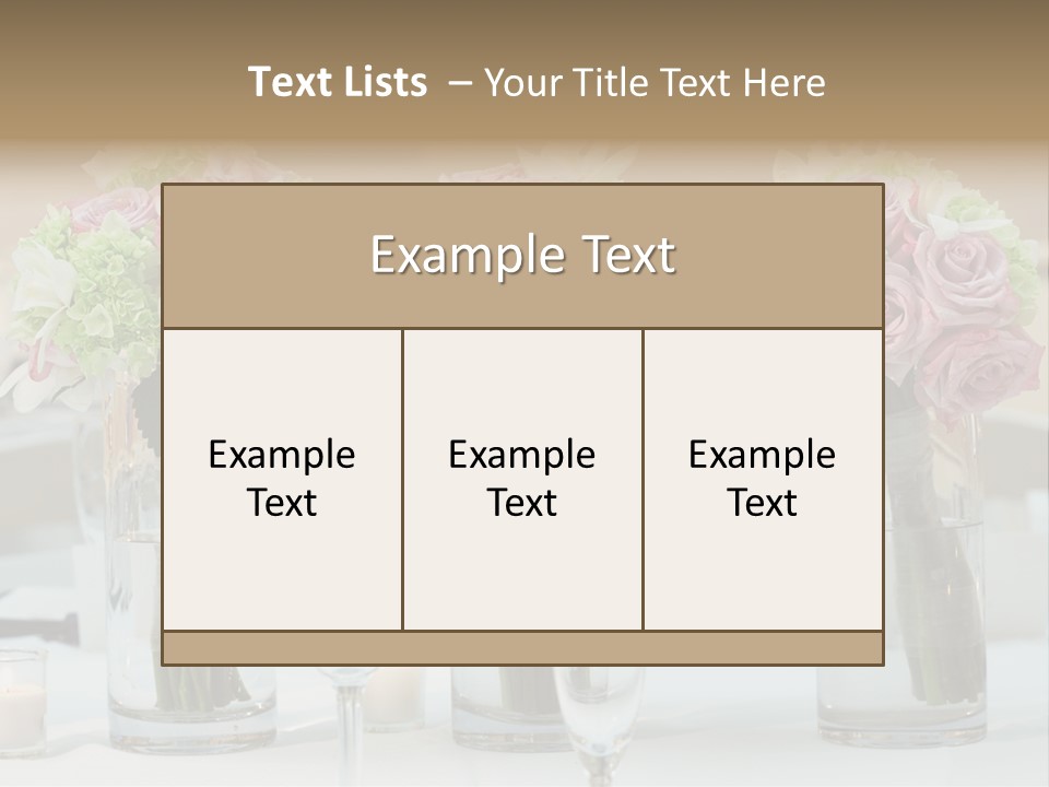 Married Marriage Dining PowerPoint Template