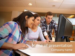 Technology Student Work PowerPoint Template