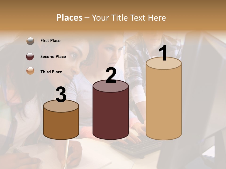 Man Helping Boy PowerPoint Template