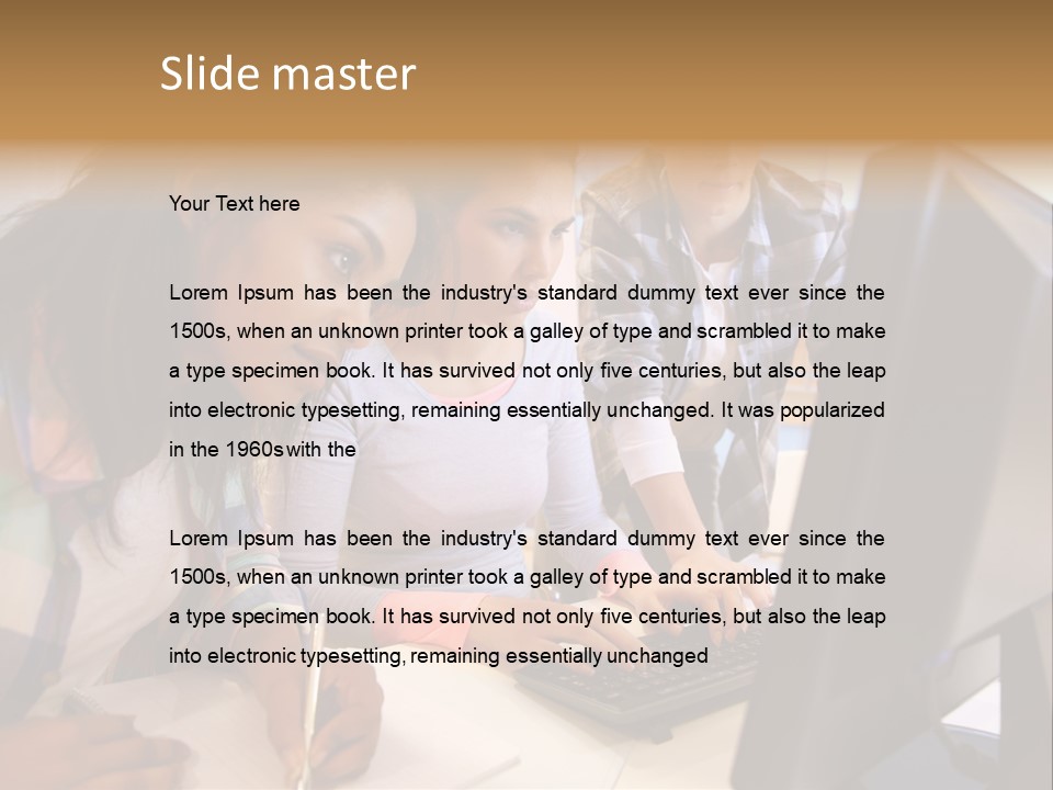 Man Helping Boy PowerPoint Template