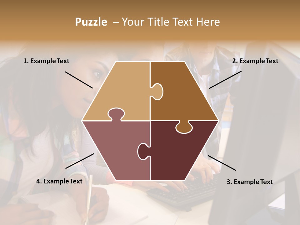 Man Helping Boy PowerPoint Template