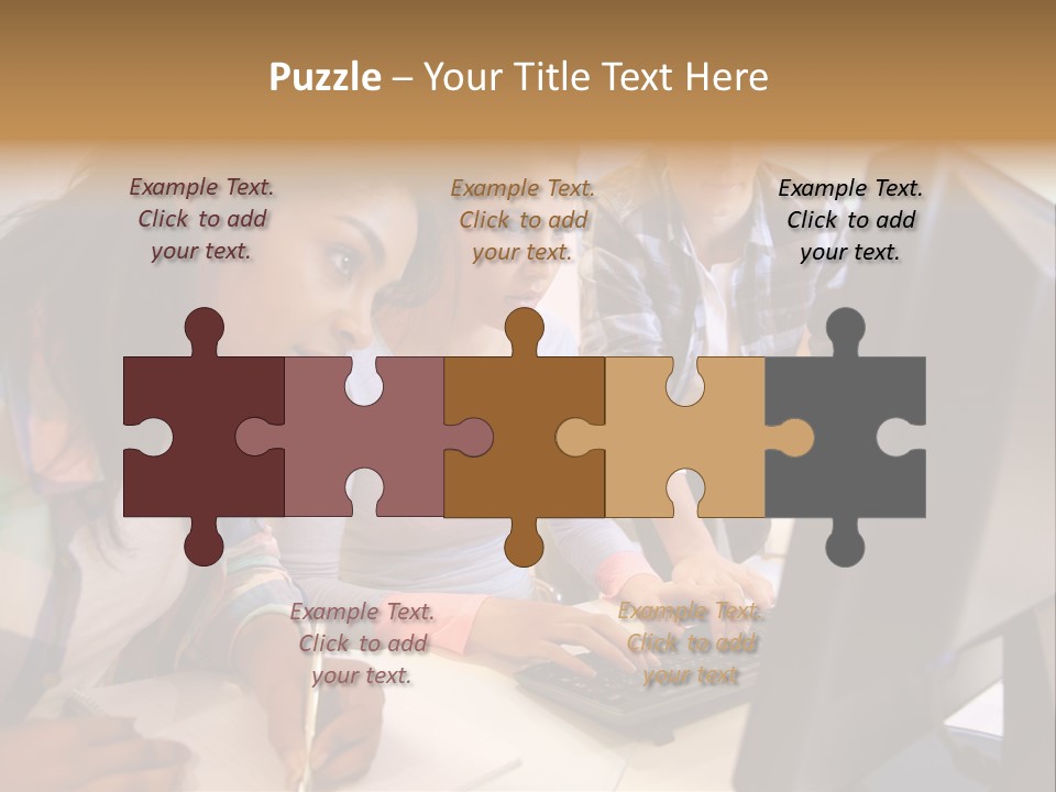 Man Helping Boy PowerPoint Template