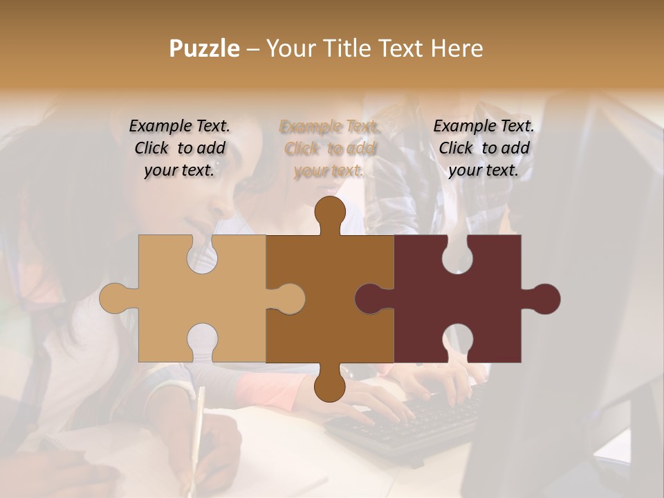 Man Helping Boy PowerPoint Template