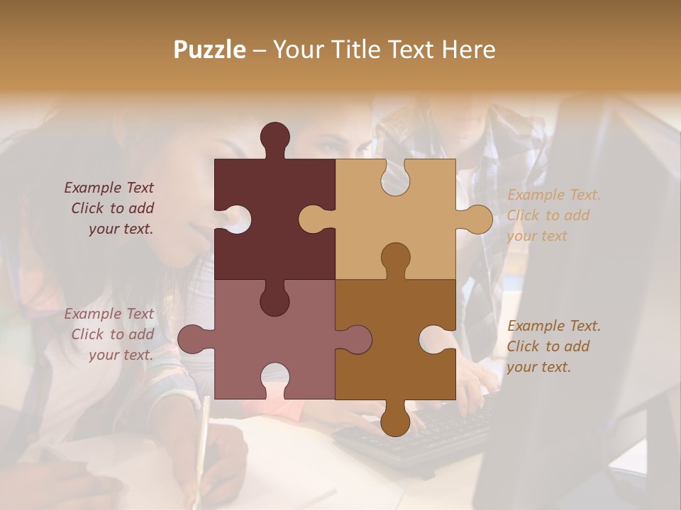 Man Helping Boy PowerPoint Template