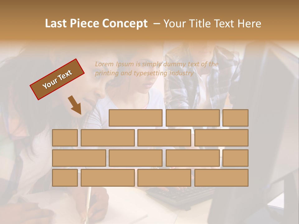Man Helping Boy PowerPoint Template