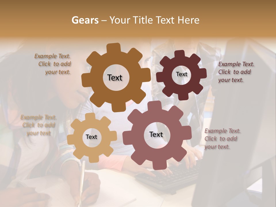 Man Helping Boy PowerPoint Template