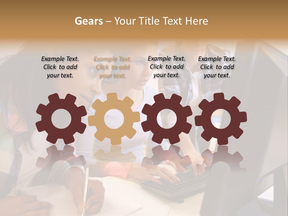 Man Helping Boy PowerPoint Template