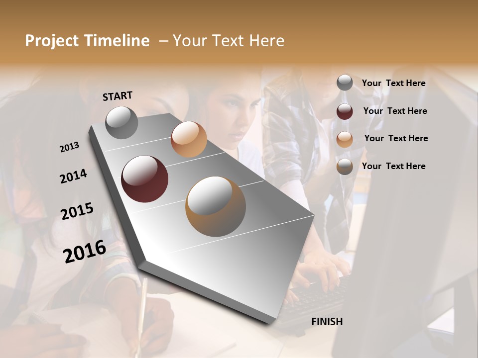Man Helping Boy PowerPoint Template