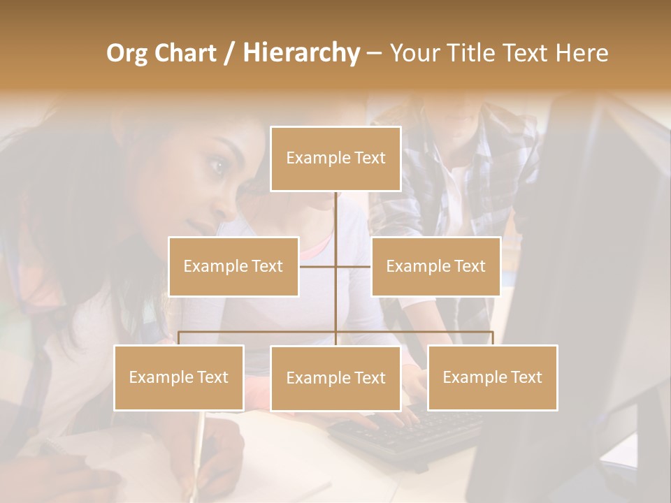Man Helping Boy PowerPoint Template