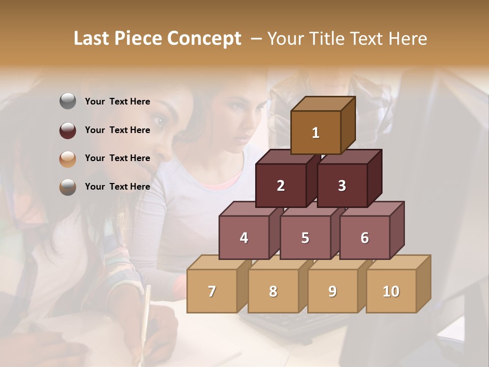 Man Helping Boy PowerPoint Template