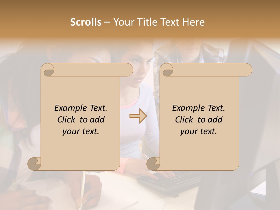 Man Helping Boy PowerPoint Template