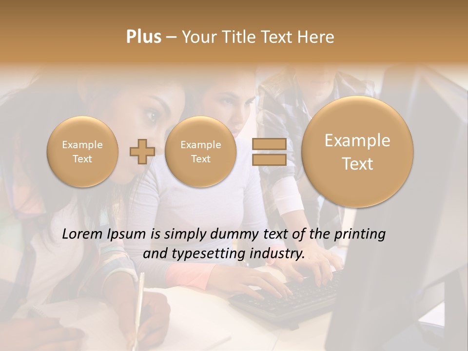 Man Helping Boy PowerPoint Template
