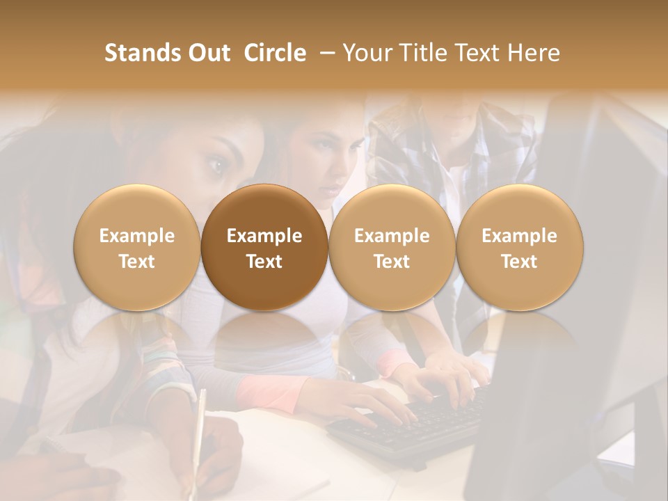 Man Helping Boy PowerPoint Template