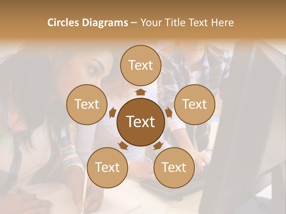 Man Helping Boy PowerPoint Template