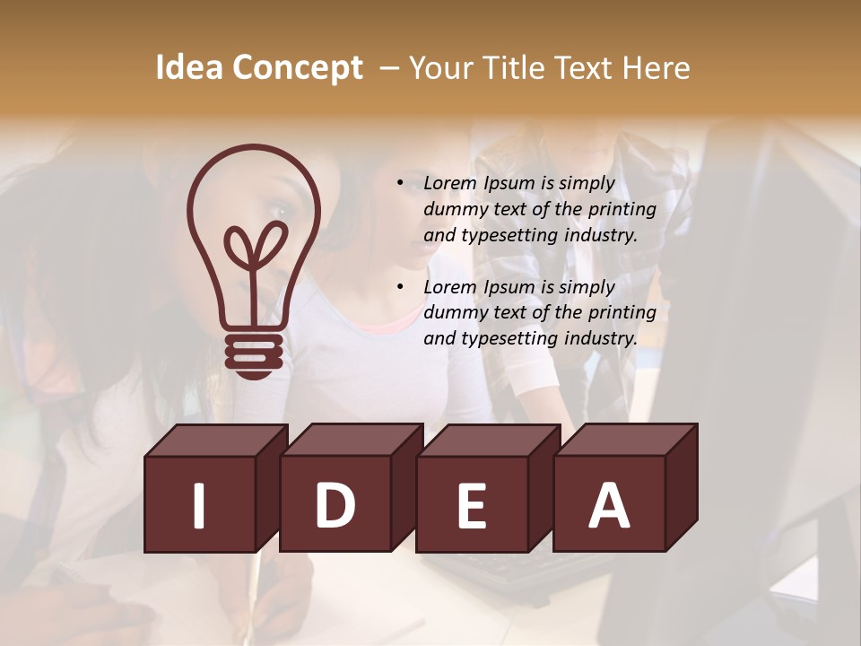 Man Helping Boy PowerPoint Template