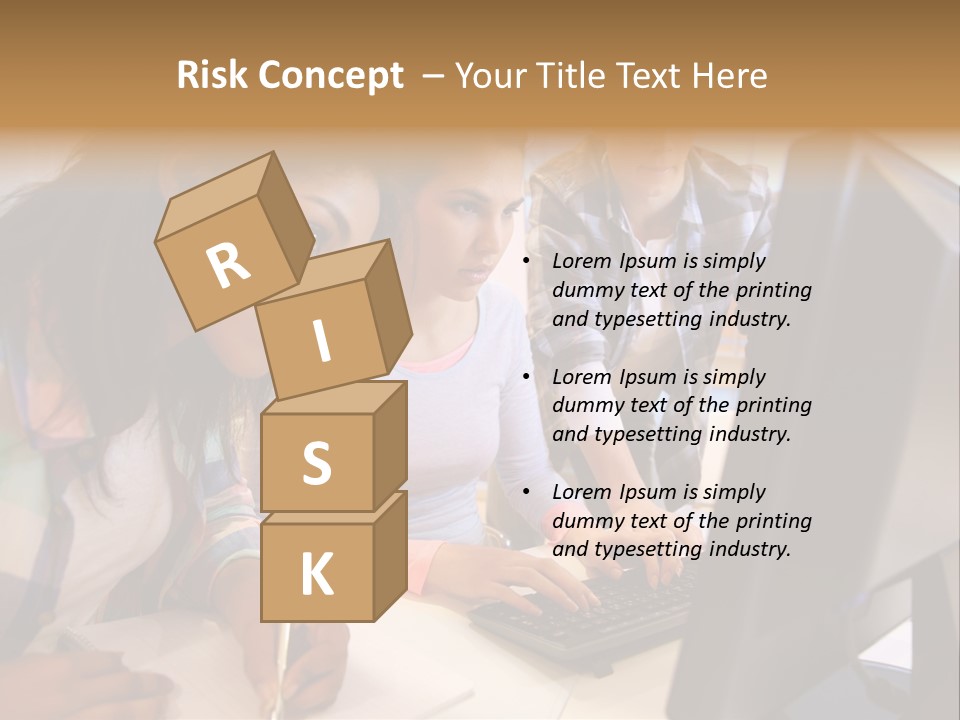 Man Helping Boy PowerPoint Template